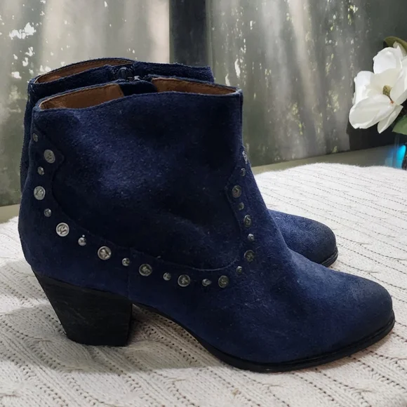 Corso Como Navy Suede Studded Booties - Picture 3 of 10